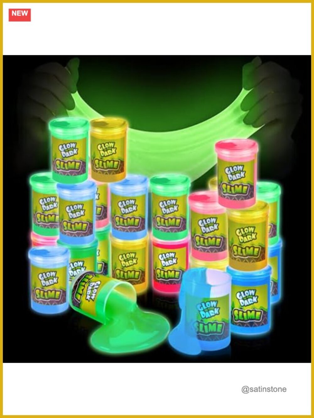 Glow in the Dark Slime Party Favors 24 Pack Non Toxic Sensory Putty for Kids